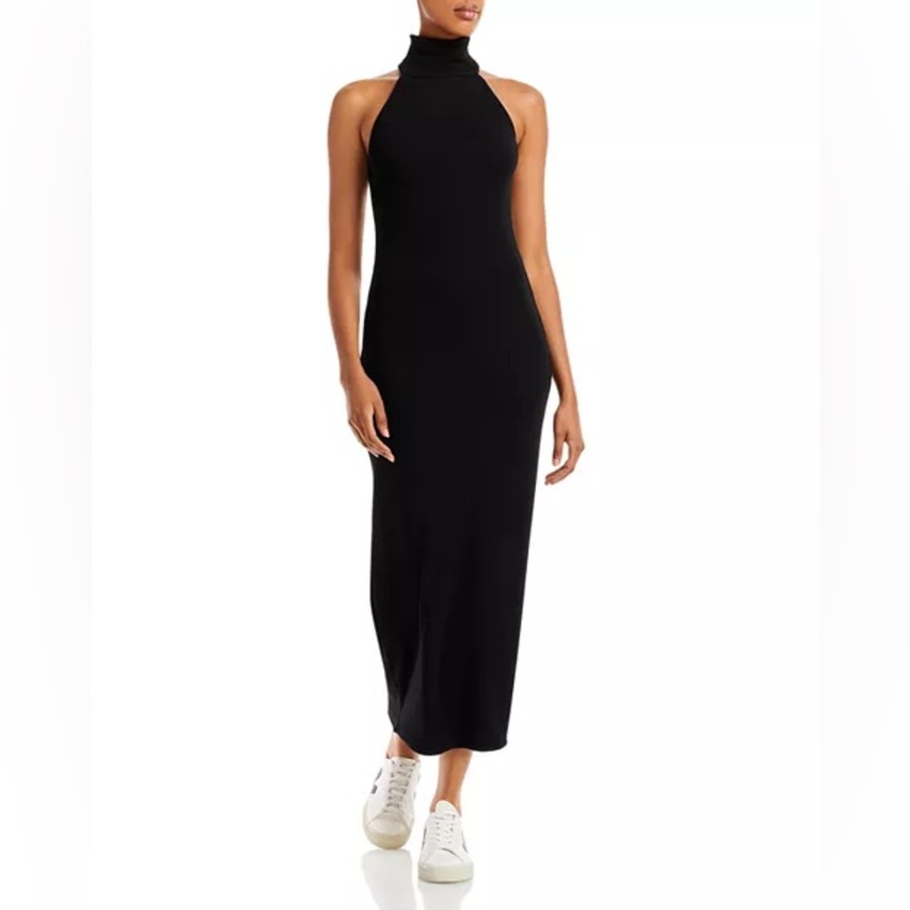 Sleeveless Turtleneck Knit Dress